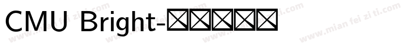 CMU Bright字体转换